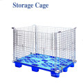Folding Metal Steel Warehouse Wire Pallet Storage Cage